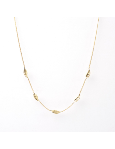 Collier 5 plumes d'Or – Or Jaune, Blanc ou Bicolore 375 millièmes (9 Carats)