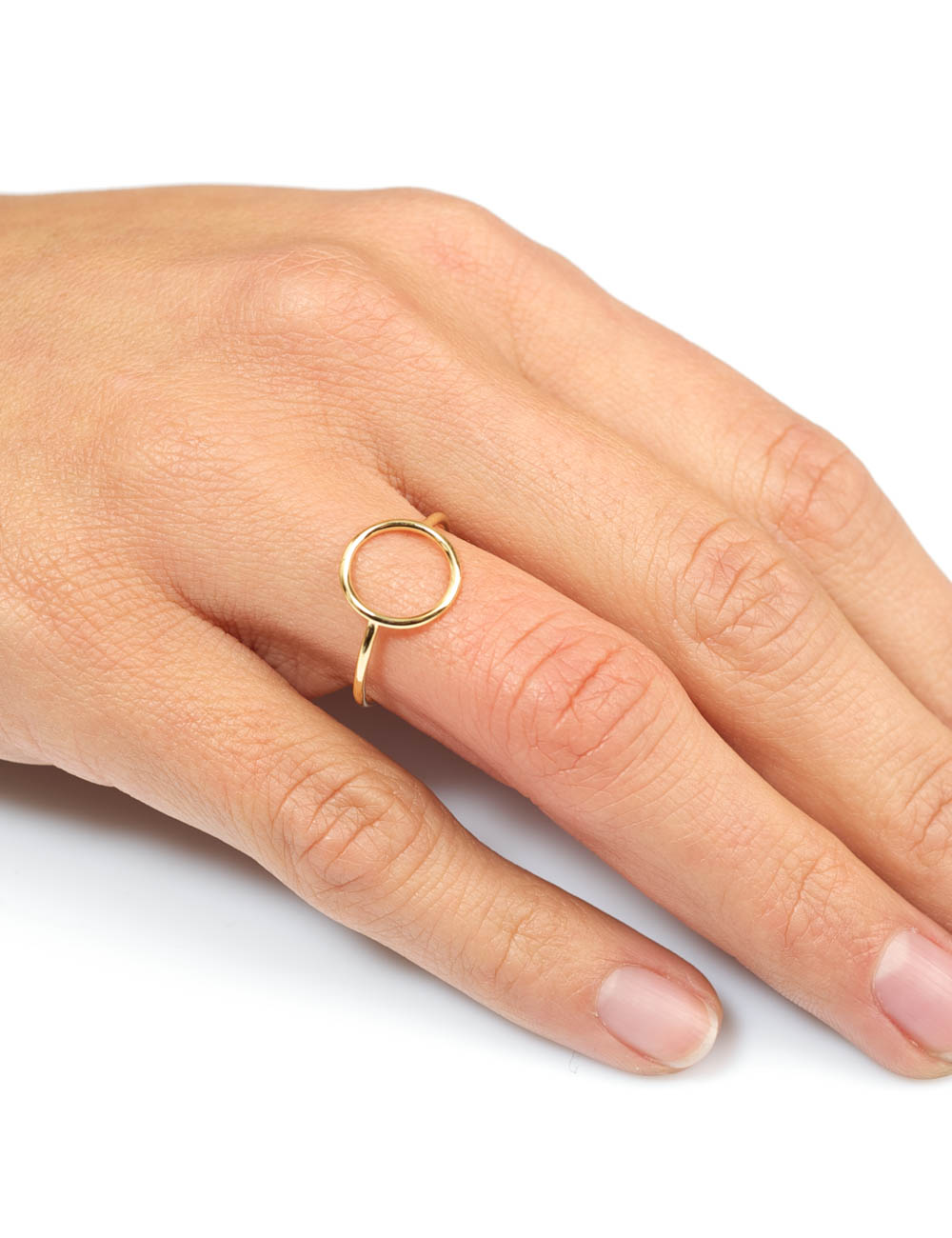 Bague rond d'or ajouré - Or Jaune ou Or Blanc 375 millièmes (9 Carats)