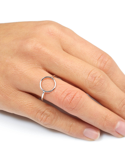 Bague rond d'or ajouré - Or Jaune ou Or Blanc 375 millièmes (9 Carats)