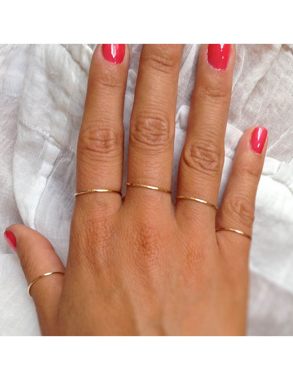 Bague fil éternel - Or Jaune ou Or Blanc 375 millièmes (9 Carats)