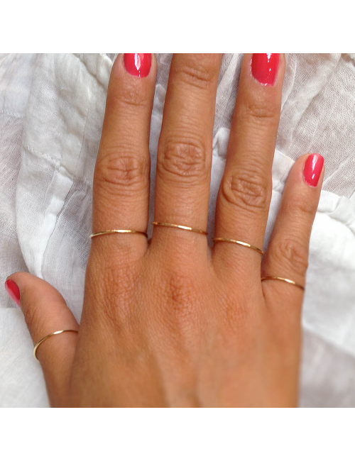 Bague fil éternel - Or Jaune ou Or Blanc 375 millièmes (9 Carats)