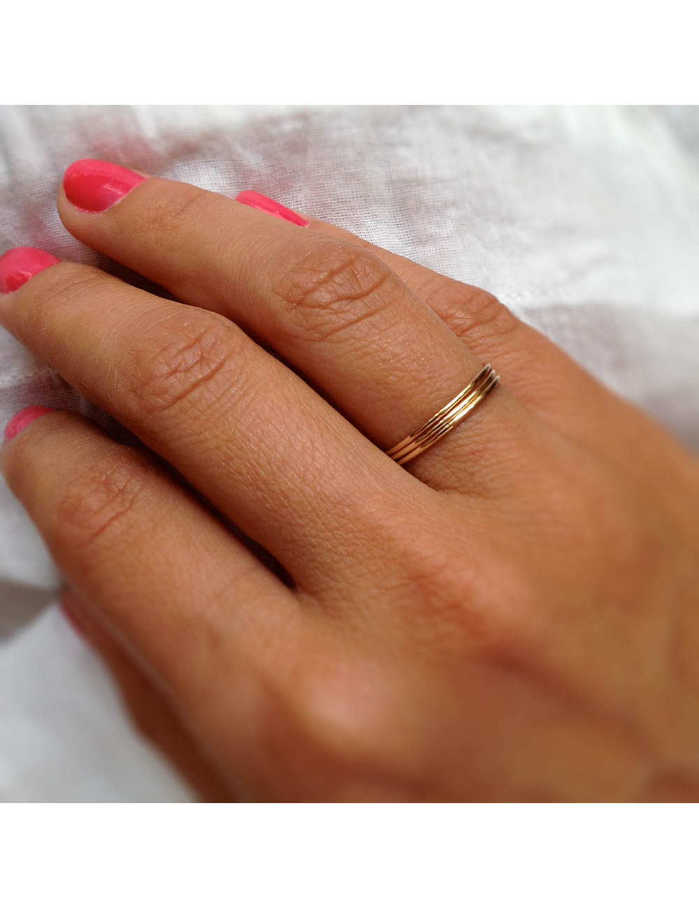 Bague fil éternel - Or Jaune ou Or Blanc 375 millièmes (9 Carats)