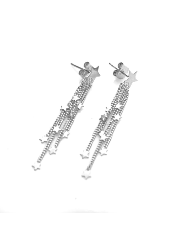 Boucles d'oreilles chute céleste étoilé - Or Jaune ou Or Blanc 375 millièmes (9 Carats)