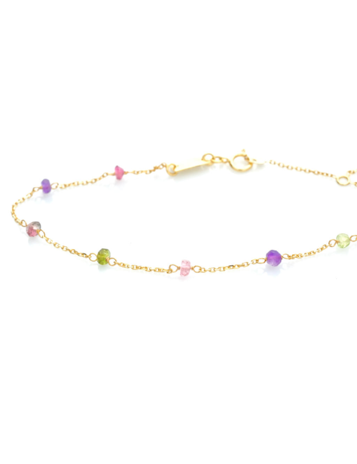 Bracelet de pierres fines - Or Jaune ou Or Blanc 375 millièmes (9 Carats)