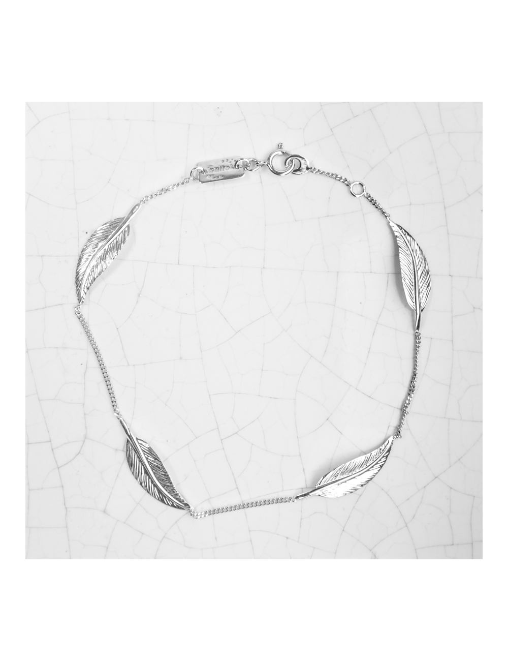 Bracelet danse des quatre plumes - Or Jaune ou Or Blanc 375 millièmes (9 Carats)