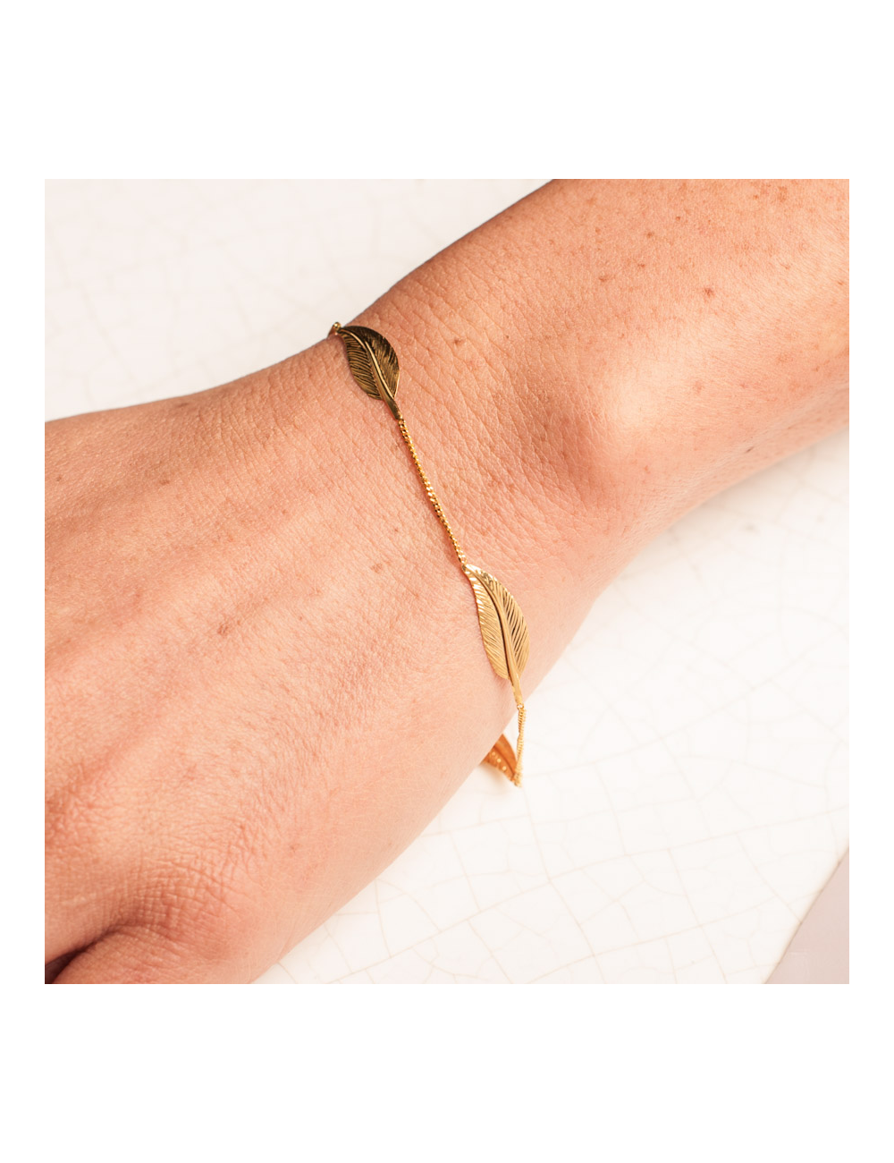 Bracelet danse des quatre plumes - Or Jaune ou Or Blanc 375 millièmes (9 Carats)