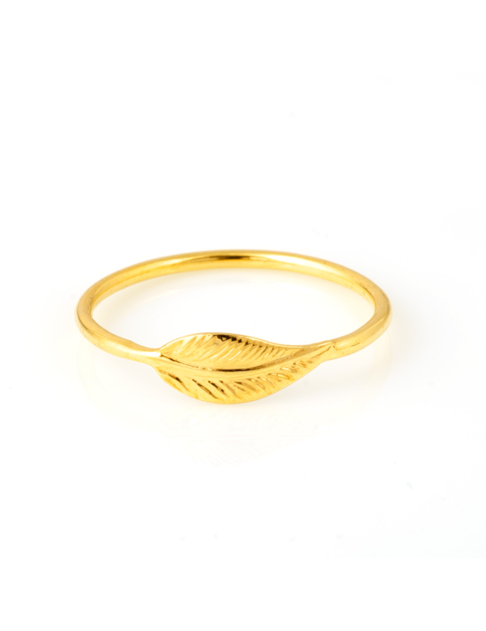 Bague plume enfant en Or jaune ou en Or blanc 9 carats