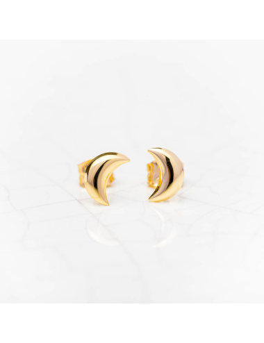 Boucles d'oreilles pleine lune bombée - Or Jaune ou Or Blanc 375 millièmes (9 Carats)
