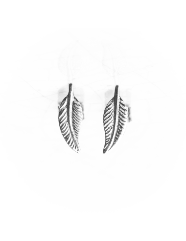 Boucles d'oreilles petites plumes fine dorée - Or Jaune ou Or Blanc 375 millièmes (9 Carats)