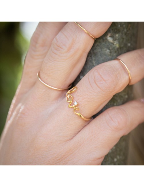 Bague fil éternel phalange - Or Jaune ou Or Blanc 375 millièmes (9 Carats)