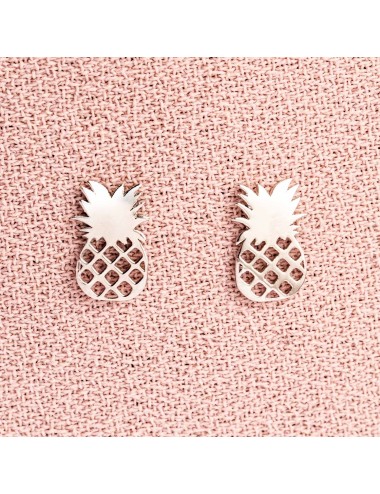 Boucle d'oreille enfant ou bébé ananas or jaune ou or blanc 9 carats