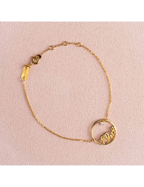 Bracelet Or 9 carats pour Bébé ou Enfant Prénoms personnalisés chaîne de 330€ à 355€