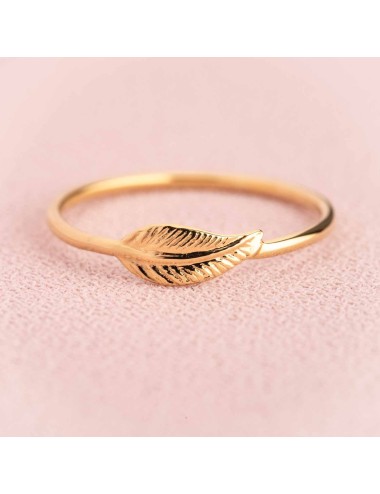 Bague plume enfant en Or jaune ou en Or blanc 9 carats