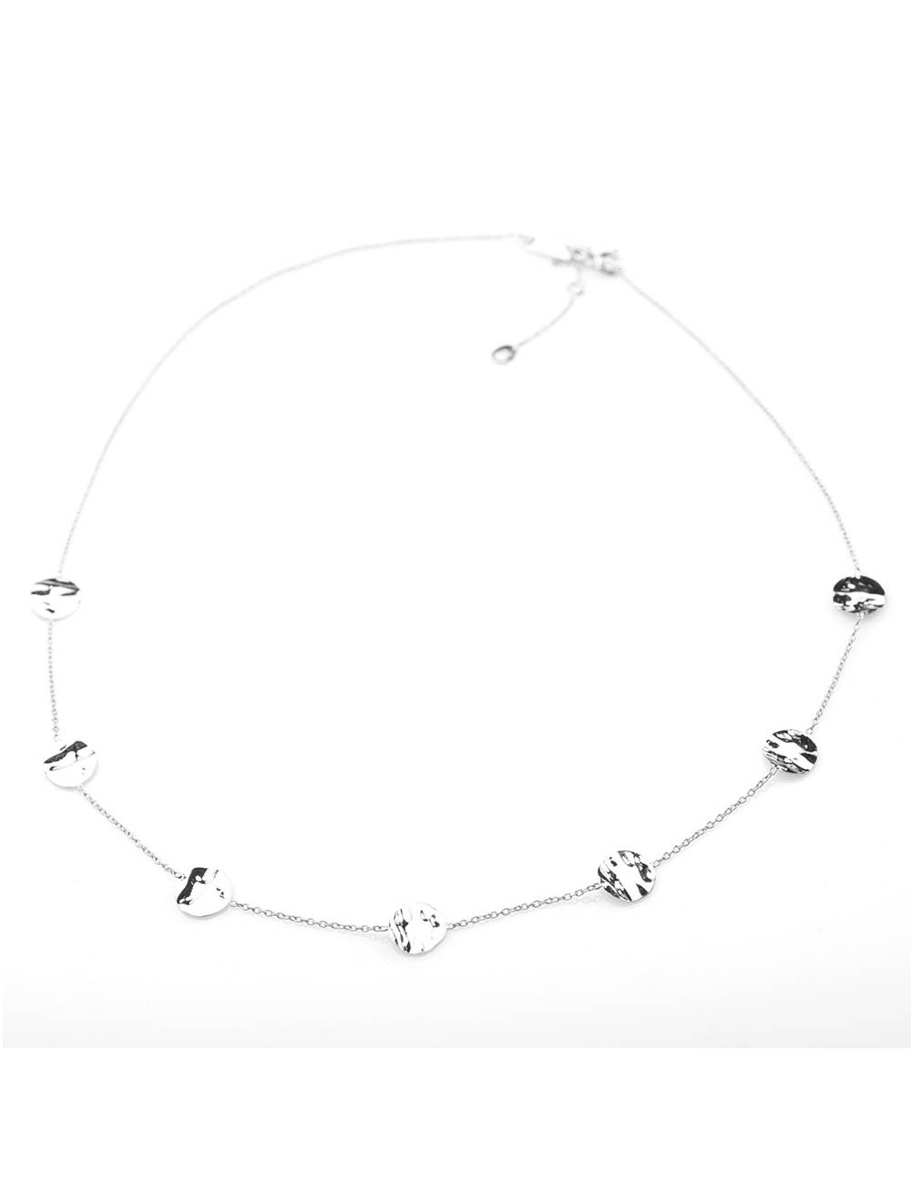 Collier enfant ou bébé 7 ronds froissés en Or jaune ou Or blanc 9 carats