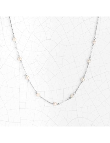 Collier perles douces nacrées – Or Jaune ou Or Blanc 375 millièmes (9 Carats)