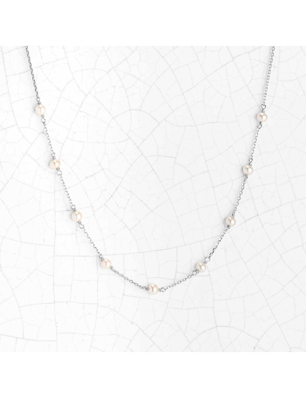 Collier perles douces nacrées – Or Jaune ou Or Blanc 375 millièmes (9 Carats)