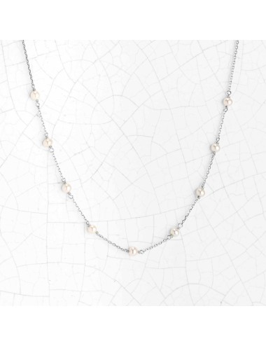Collier pour enfant ou bébé orné de perles d'eau douce, en Or jaune ou Or blanc 9 carats