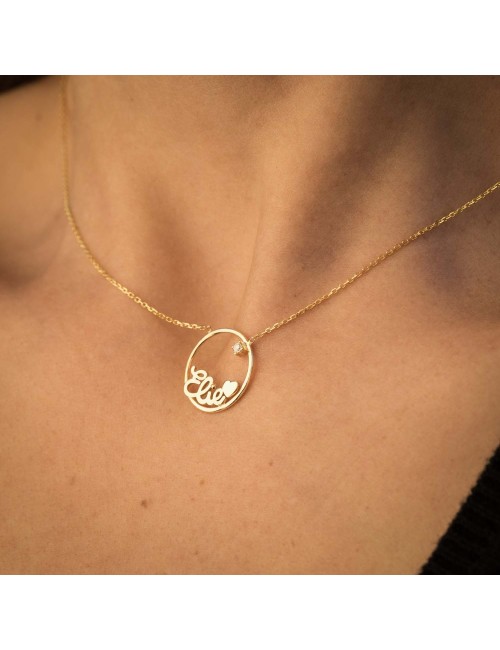 Collier modèle personnalisé prénom en Or 375 millièmes (9 Carats) – 495€ à 525€