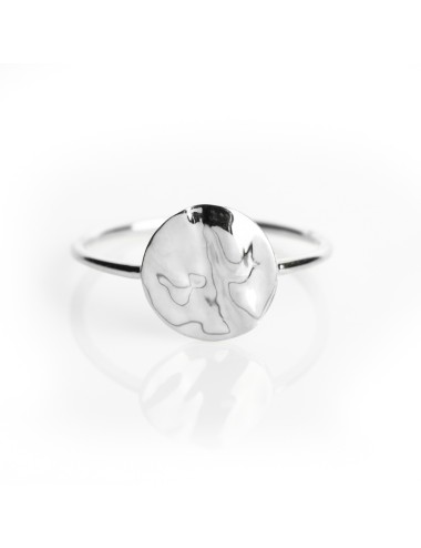 Bague moyen cercle d'or froissé - Or Jaune ou Or Blanc 375 millièmes (9 carats)