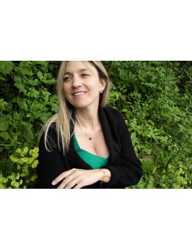 Collier L'unique petit rond froissé - Or Jaune ou Or Blanc 375 millièmes (9 Carats)