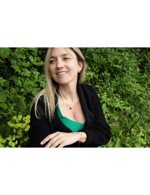 Collier L'unique petit rond froissé - Or Jaune ou Or Blanc 375 millièmes (9 Carats)