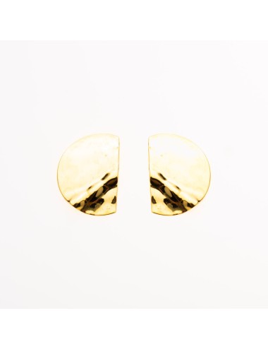 Grand éclats demi-ronds froissés - Or Jaune 750 millièmes (18 Carats)