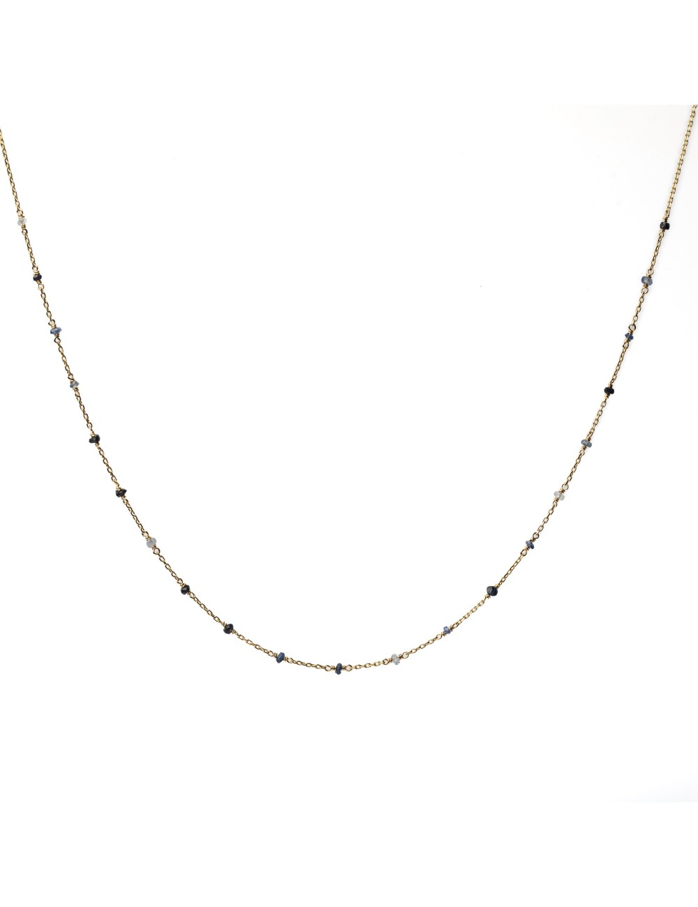 Collier en Or Jaune 18 carats orné de saphirs