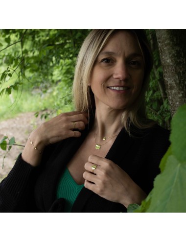 Bracelet cinq éclats de lumière froissée - Or Jaune 18 Carats