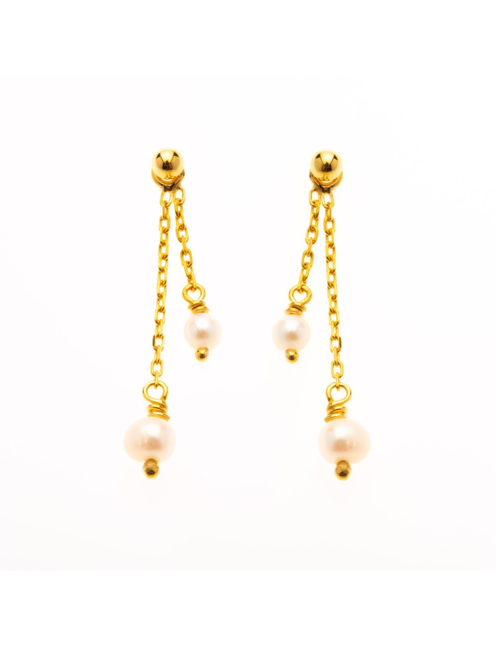 Murmures de perles nacrés - Or Jaune 750 millièmes (18 Carats)