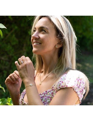Arbre de vie doré et son diamant - Or Jaune 750 millièmes (18 Carats)