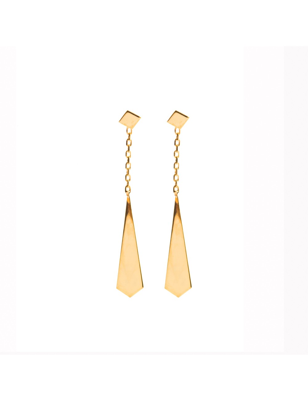 Petite cravate suspendue - Or Jaune 750 millièmes (18 Carats)