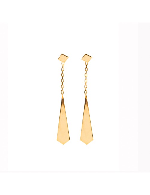 Petite cravate suspendue - Or Jaune 750 millièmes (18 Carats)