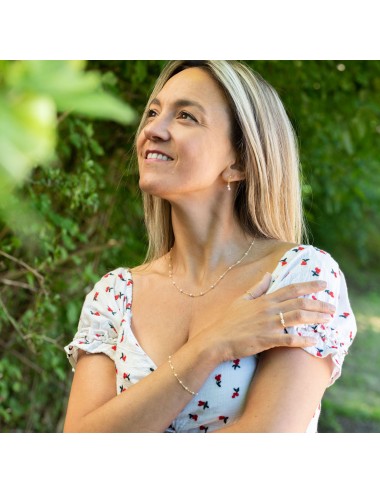Bracelet murmure de petites perles d'eau douce - Or Jaune 18 Carats