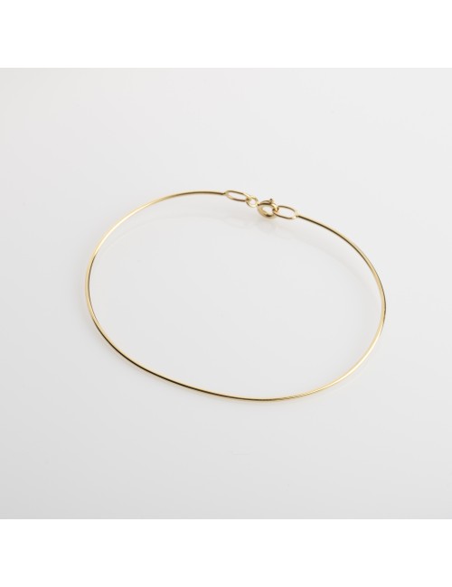 Bracelet ovale rigide - Or Jaune 18 carats