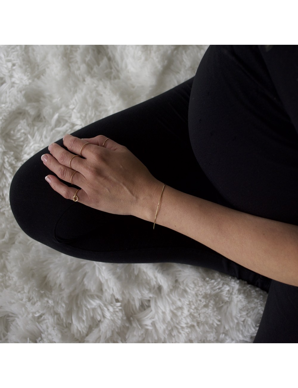 Bracelet ovale rigide - Or Jaune 18 carats