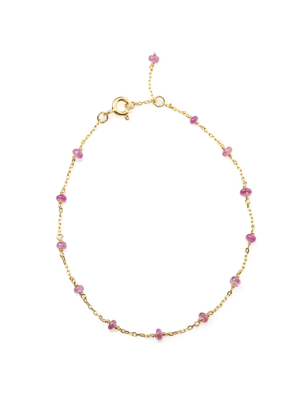 Bracelet orné de rubis en Or Rose 18 carats