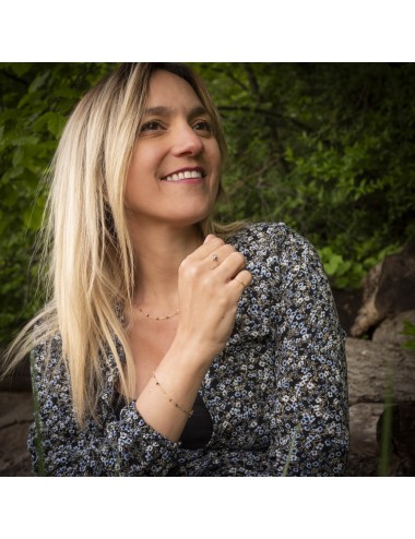 Bracelet en Or Jaune 18 carats orné de 10 saphirs