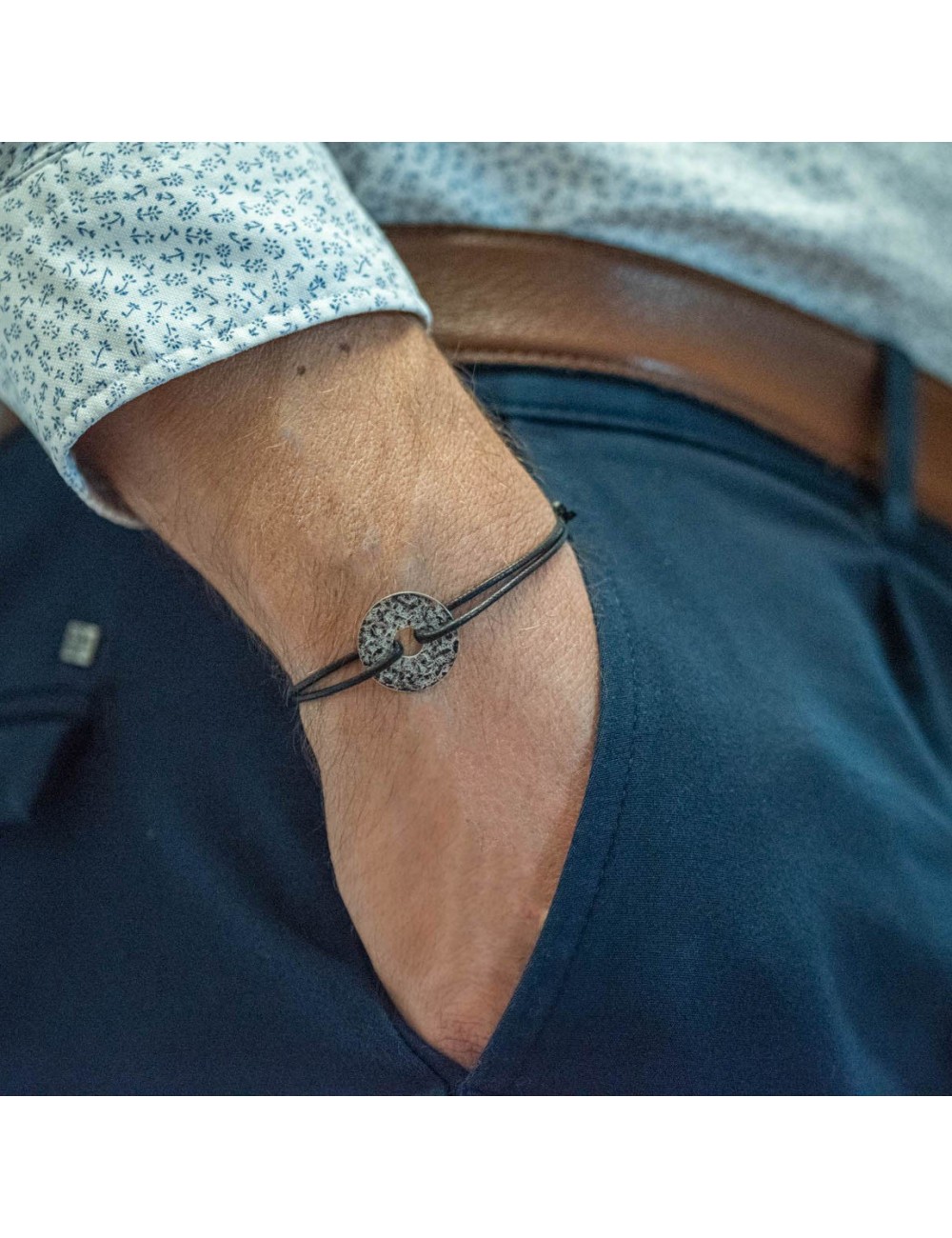 Bracelet donut pour Homme en Or jaune, Or Blanc ou en Or Rose 18 carats