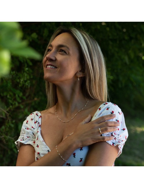 Collier nacré perles naturelles - Or Jaune 18 Carats