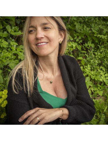 Collier l'unique petit rond froissé - Or Jaune 18 Carats