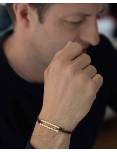 Bracelet piste, grand modèle, pour Homme en Or jaune, Or Blanc ou Or Rose 18 carats