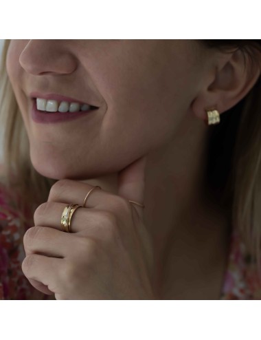 Boucles d'oreilles créoles dorée - Or jaune 18 Carats