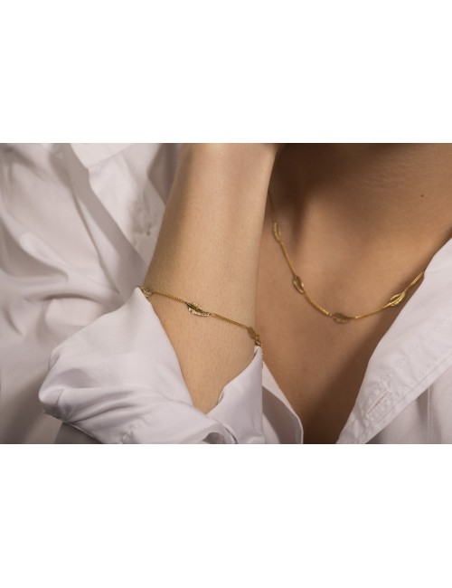 Bracelets souffle de cinq plumes d'Or - Or Jaune 18 Carats
