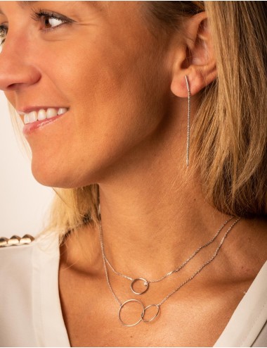 Collier petit cercle en Or et son diamant - Or Jaune 18 Carats