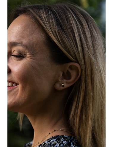 Boucles d'oreilles gouttes sculptées froissées - Or Jaune ou Or Blanc 375 millièmes (9 Carats)