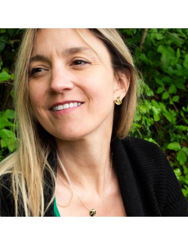 Boucles d'oreilles éclats froissés en demi-rond - Or Jaune ou Or Blanc 375 millièmes (9 Carats)