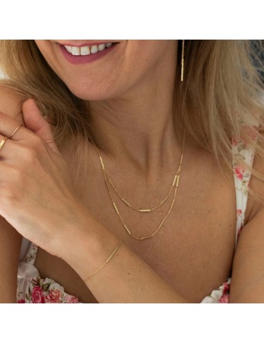 Collier martelé grungé - Or Jaune ou Or Blanc 375 millièmes (9 Carats)