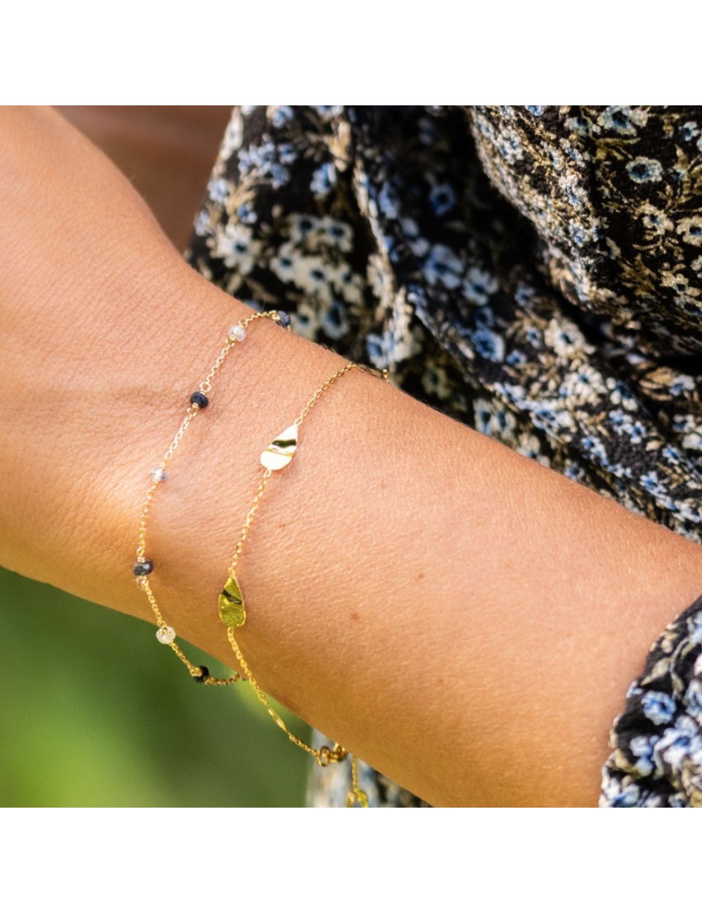 Précieuses gouttes d’or froissées - Or Jaune ou Or Blanc 375 millièmes (9 Carats)