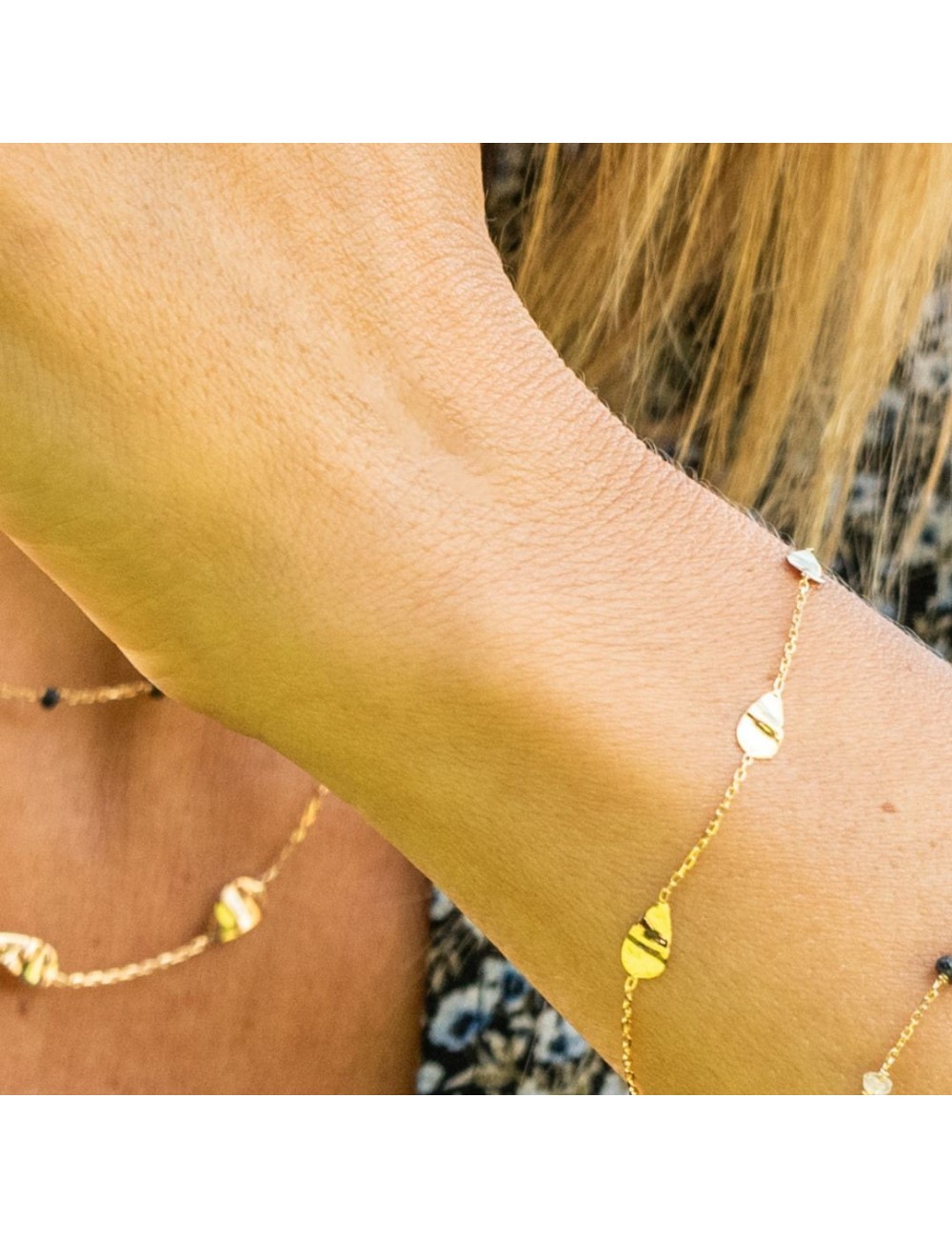 Précieuses gouttes d’or froissées - Or Jaune ou Or Blanc 375 millièmes (9 Carats)