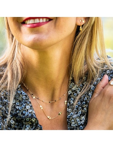 Collier gouttes d’Or froissé - Or Jaune ou Or Blanc 375 millièmes (9 Carats)